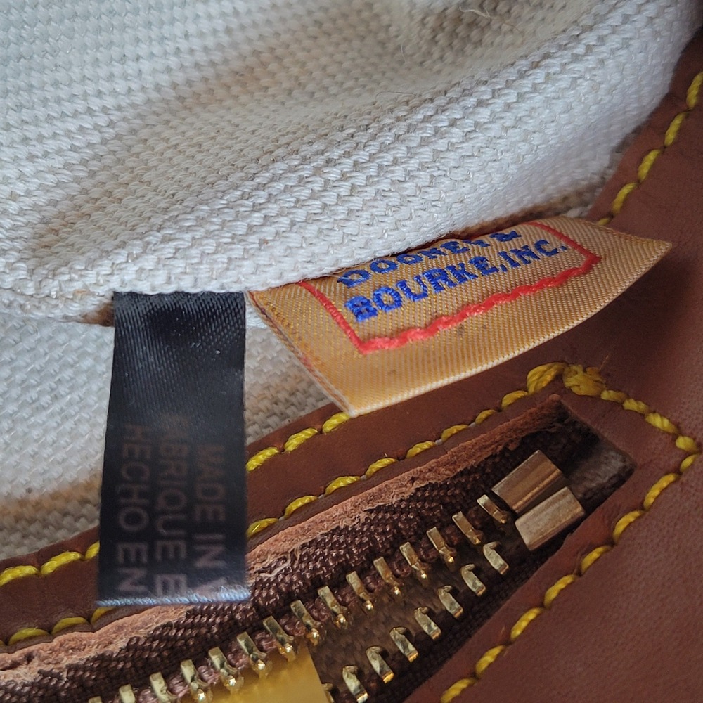 Dooney & Bourke Womens Demi Shoulder Bag All Weather Pebble Leather Denim Blue - Picture 11 of 12